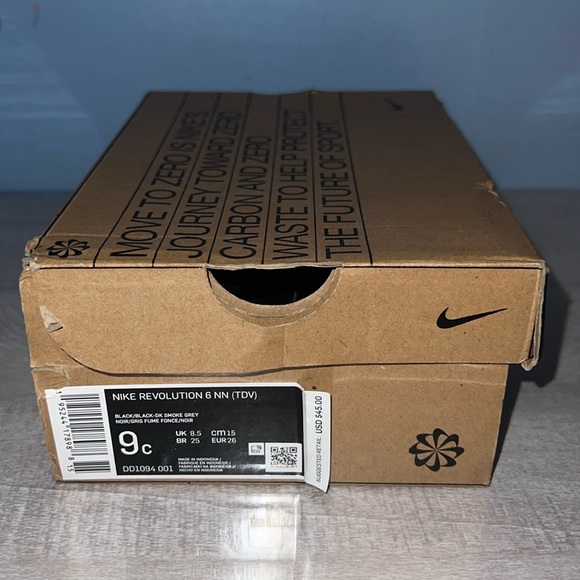 Nike Revolution 6 NN Kids Sneakers - Black - Size 9c - Picture 6 of 6